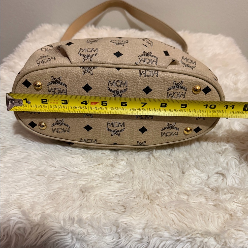 MCM Tan Monogram Shoulder Bag - Picture 12 of 12